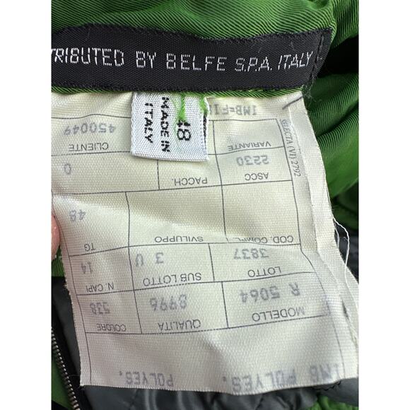 Vintage 80’s Post Card Italian ski wear 2 piece suit size 48 bright green retro - Picture 10 of 11